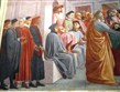 Itálie - Florencie-  Santa Maria del Carmine, kaple Brancacciů, detail vzkříšení syna antického správce
