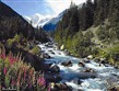Itálie - údolí Aosta, divoký proud pod strmými štíty