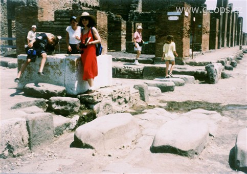 Itálie, Kampánie, Pompeje, ulice
