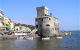 Ligurie - Itálie -  Ligurie - Rapallo, Castello sur Mare, postaven 1551 proti nájezdům pirátů