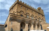 Umbrie - Itálie - Orvieto, Palazzo del Popolo, zvonice 1315